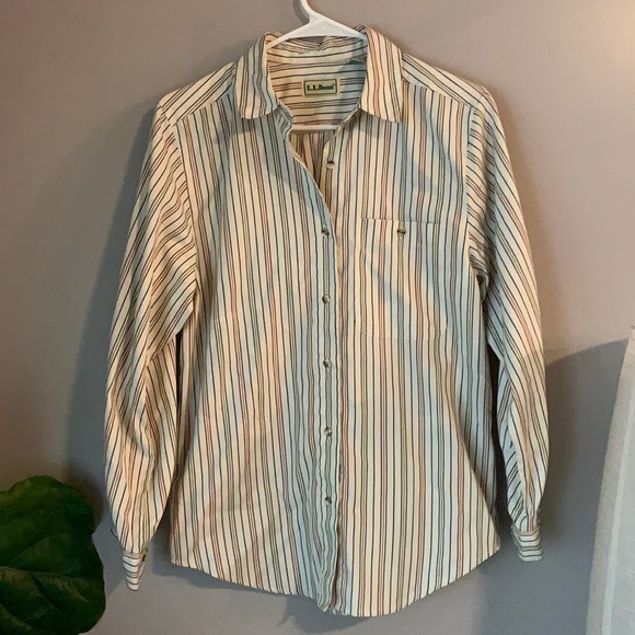L.L. Bean Tops - Vintage L.L. Bean Women’s Striped Button Down